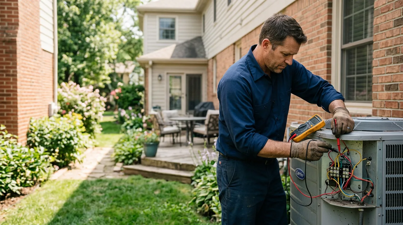 HVAC technician working near Conneautville, PA